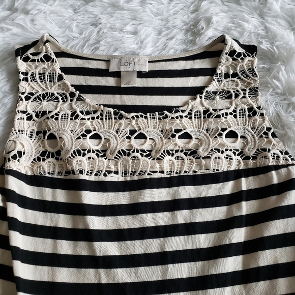 Loft Petite Sleeveless Dress With Lace - Picture 5 of 6